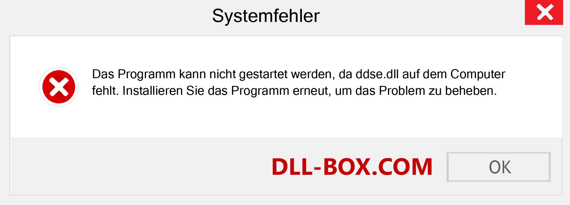 ddse.dll-Datei fehlt?. Download für Windows 7, 8, 10 - Fix ddse dll Missing Error unter Windows, Fotos, Bildern